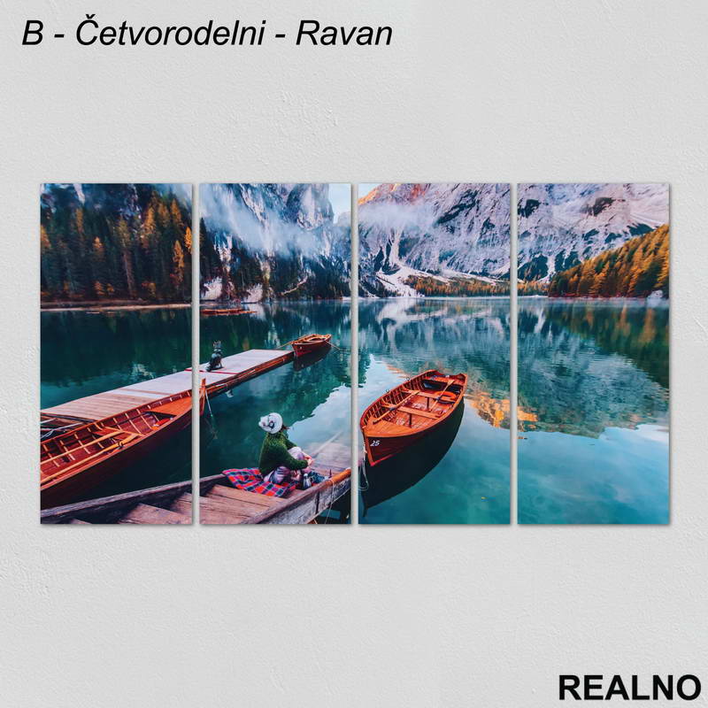Čamac i Devojka - Slika na platnu - Kanvas