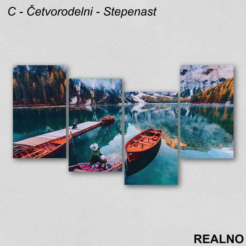 Čamac i Devojka - Slika na platnu - Kanvas