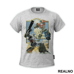 Optimus Prime And Megatron Fighting - Transformers - Majica