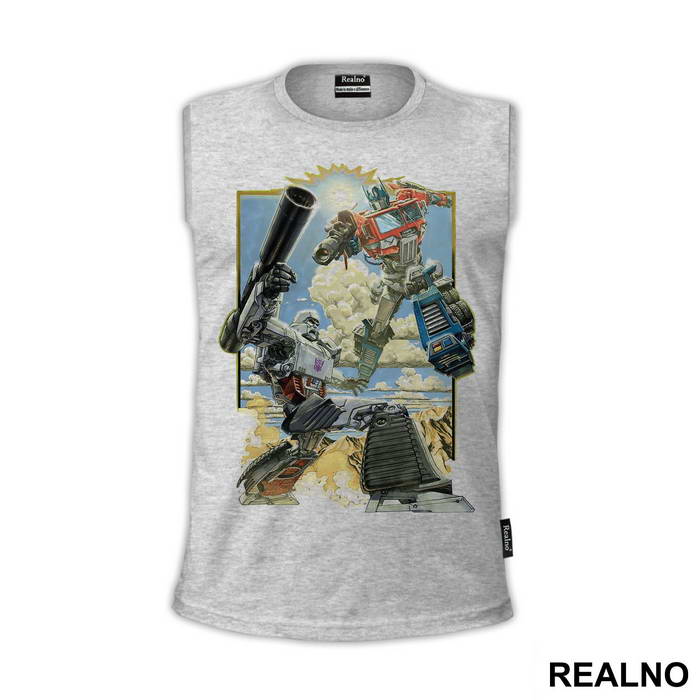 Optimus Prime And Megatron Fighting - Transformers - Majica