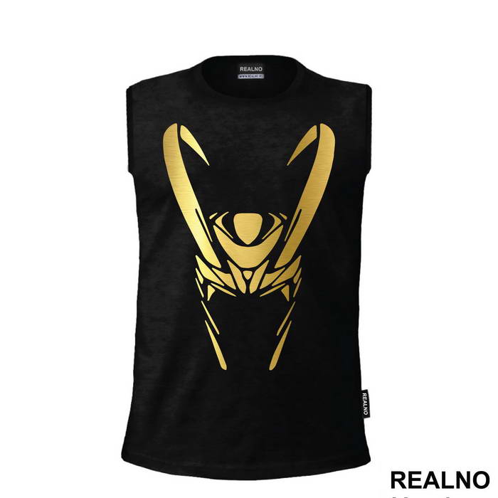 Golden Helmet - Outline - Loki - Avengers