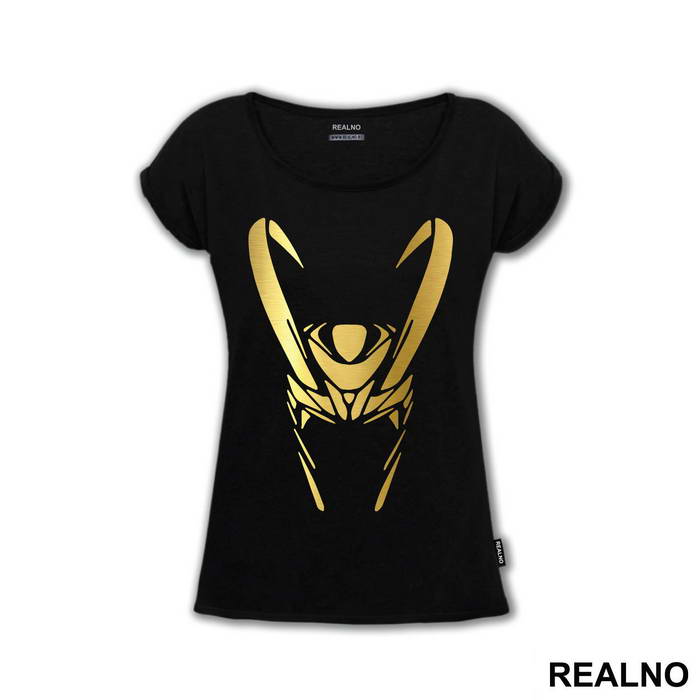 Golden Helmet - Outline - Loki - Avengers