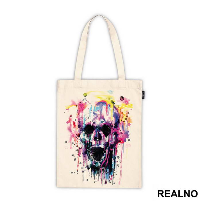 Water Color Splashing Skull - Art - Majica