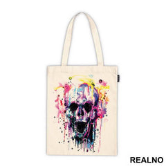 Water Color Splashing Skull - Art - Majica
