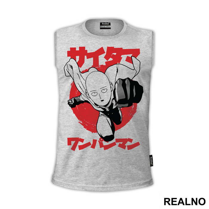 Saitama Red Moon Fist - One Punch Man - Majica