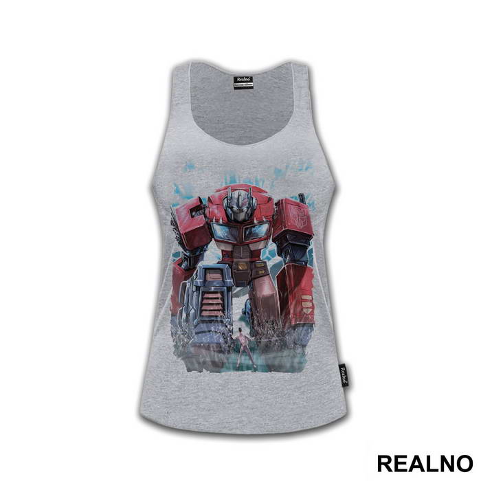 Optimus Prime And Human Art - Transformers - Majica