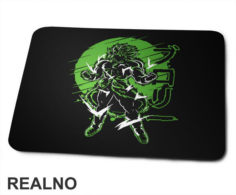 Green Lines - Broly - Goku - Dragon Ball - Podloga za miš