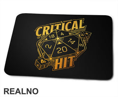 Critical Hit - Golden - D&D - Dungeons And Dragons - Podloga za miš