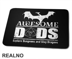 Awesome Dads Explore Dungeons And Slay Dragons - D&D - Dungeons And Dragons - Podloga za miš