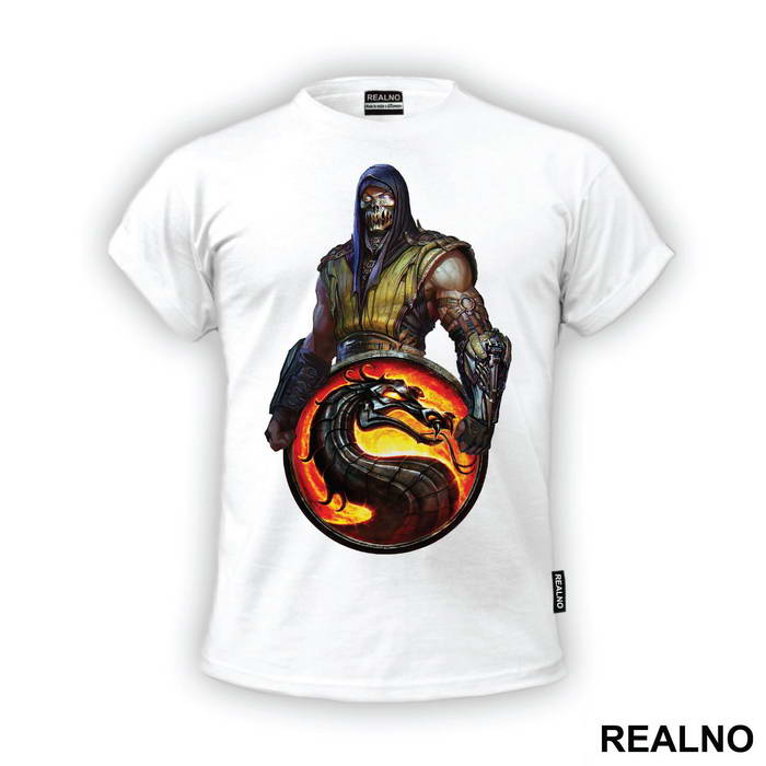 Scorpion And Logo - Mortal Kombat