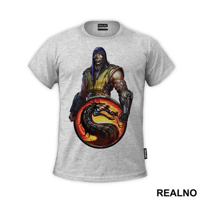 Scorpion And Logo - Mortal Kombat
