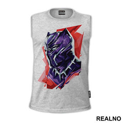 Polygonal Face Portrait - Black Panther - Avengers