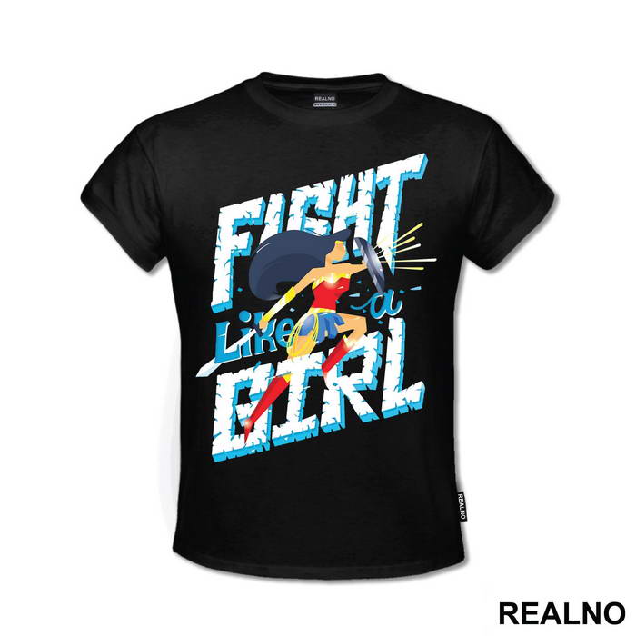Fight Like A Girl - Jumping - Wonder Woman