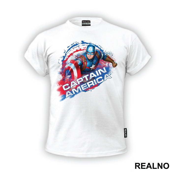 Holding A Shield - Color Splash - Captain America - Avengers