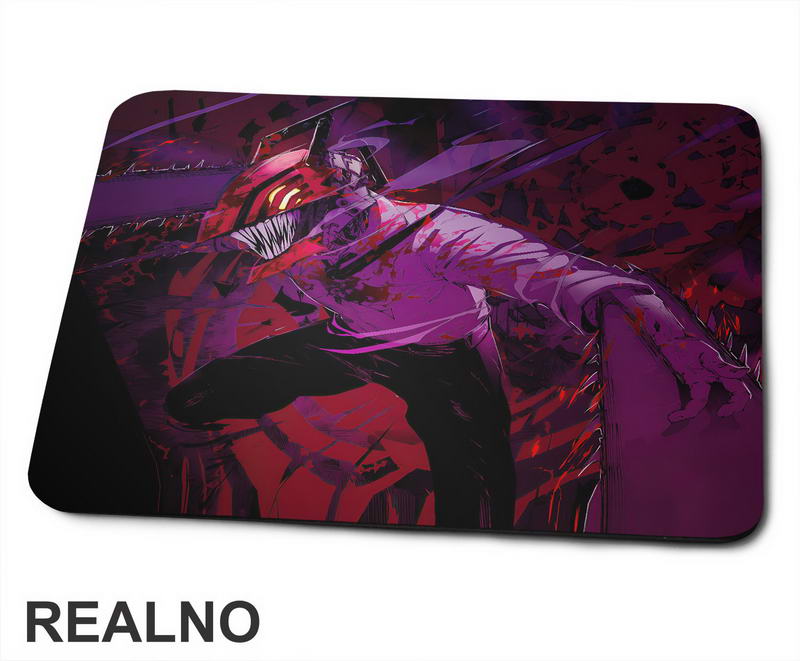 Denji - Purple - Chainsaw Man - Anime - Podloga za miš