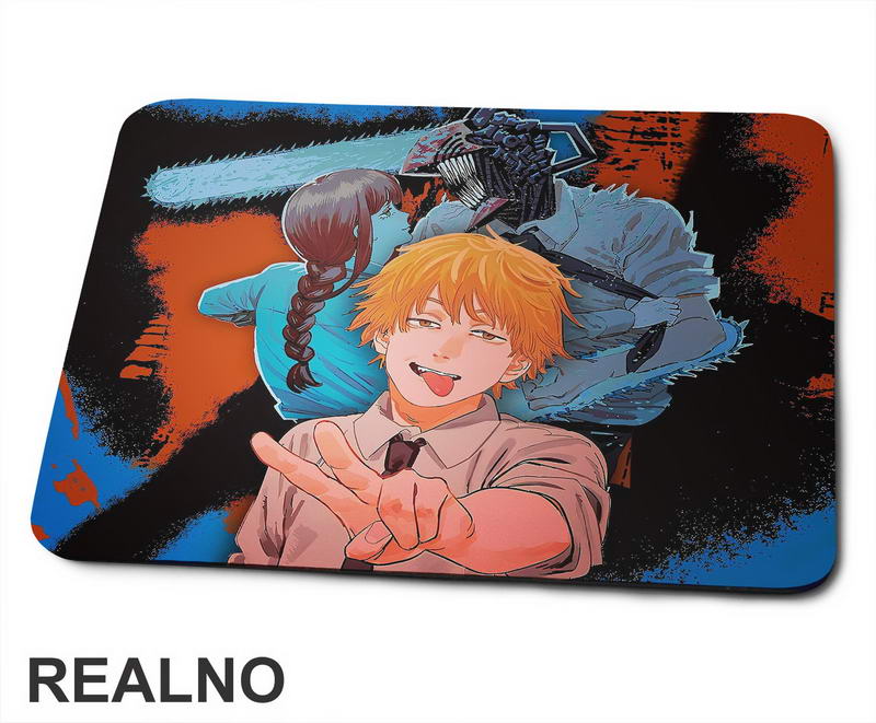 Denji And Makima - Chainsaw Man - Anime - Podloga za miš