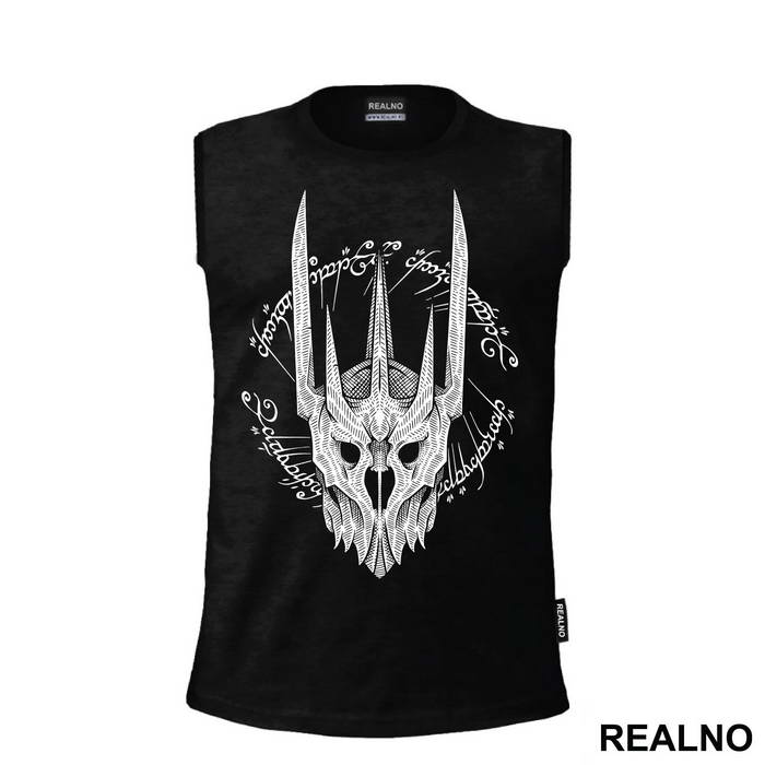 White Sauron Helmet - Lord Of The Rings - LOTR
