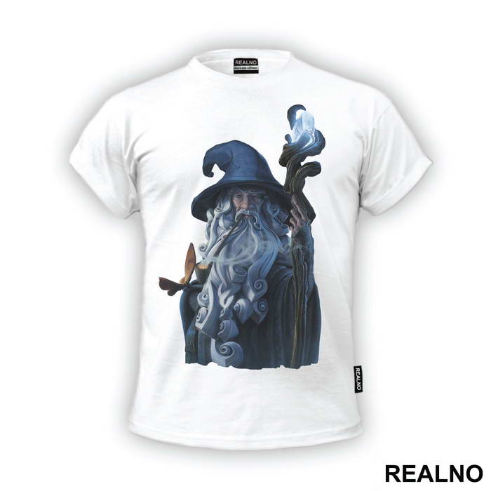 Gandalf With A Glowing Staff - Lord Of The Rings - LOTR