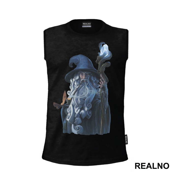 Gandalf With A Glowing Staff - Lord Of The Rings - LOTR