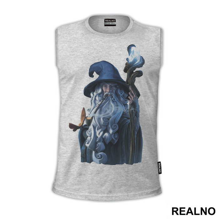 Gandalf With A Glowing Staff - Lord Of The Rings - LOTR