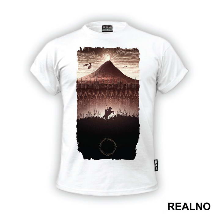 OUTLET Bela muška majica veličine 3XL - LOTR - 3819
