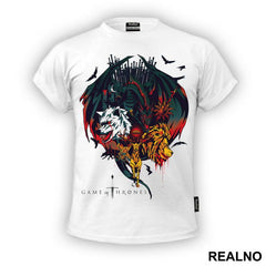 House Sigils: Dragon, Lion, Stag, Dire Wolf, Sun Spear - Game Of Thrones - GOT - Majica