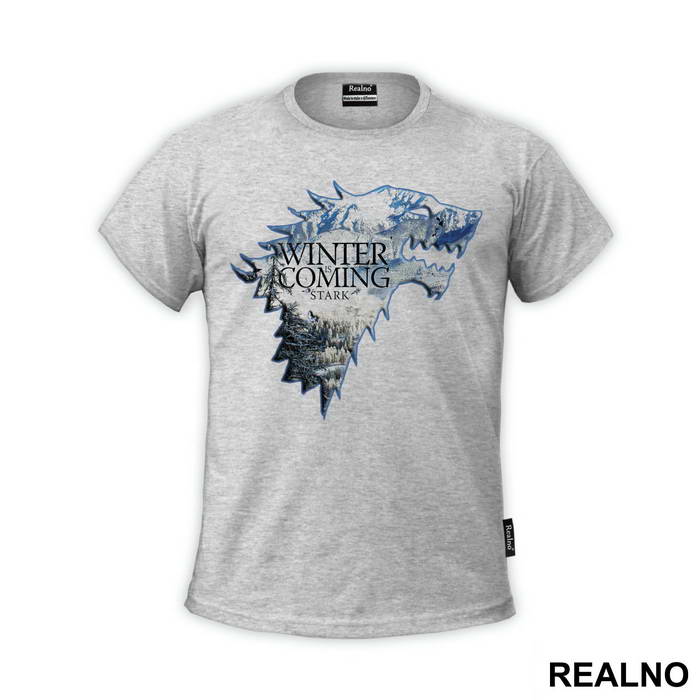 Winter Is Coming Snow Dire Wolf Sigil - Game Of Thrones - GOT - Majica