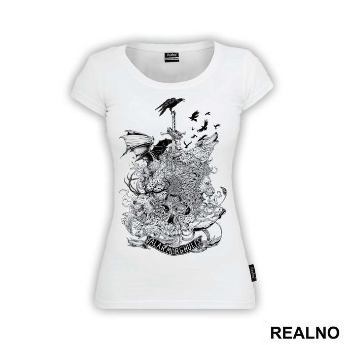 House Sigils: Dragon, Lion, Stag, Dire Wolf, Sun Spear - Brown - Game Of Thrones - GOT - Majica