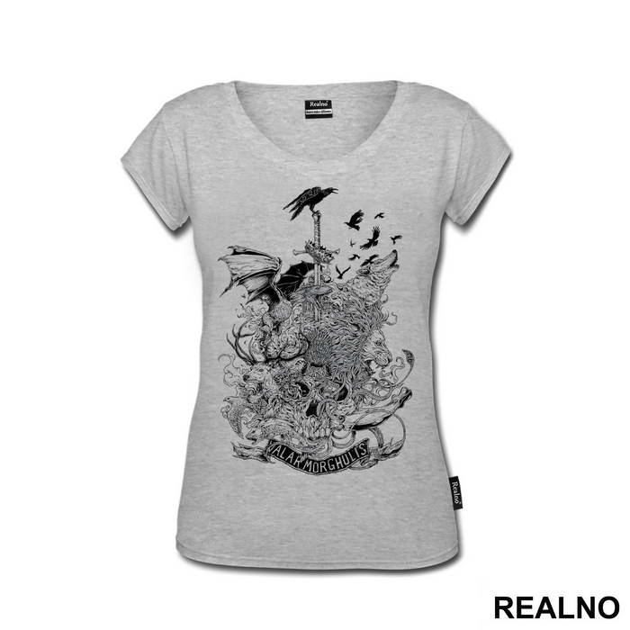 House Sigils: Dragon, Lion, Stag, Dire Wolf, Sun Spear - Brown - Game Of Thrones - GOT - Majica