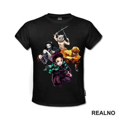 Tanjiro, Nezuko, Inosuke And Zenitsu - Travelling Companions - Demon Slayer