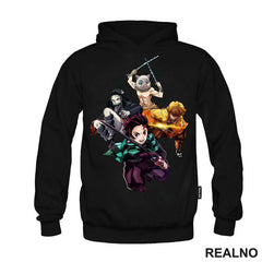 Tanjiro, Nezuko, Inosuke And Zenitsu - Travelling Companions - Demon Slayer