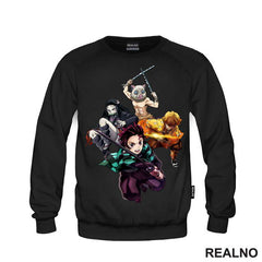 Tanjiro, Nezuko, Inosuke And Zenitsu - Travelling Companions - Demon Slayer