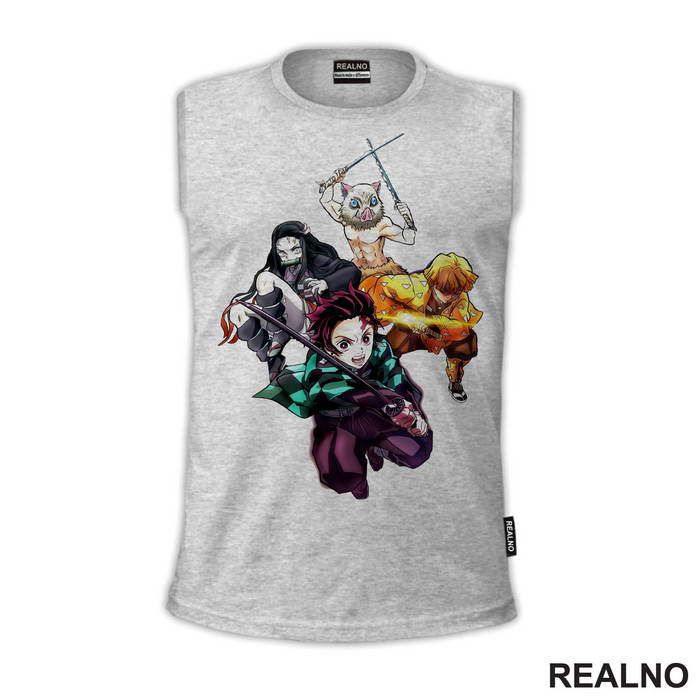 Tanjiro, Nezuko, Inosuke And Zenitsu - Travelling Companions - Demon Slayer