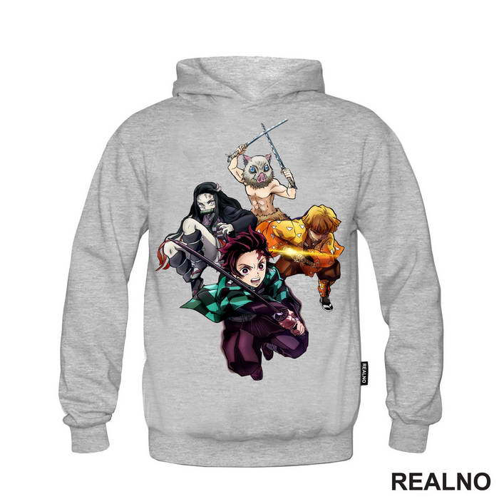Tanjiro, Nezuko, Inosuke And Zenitsu - Travelling Companions - Demon Slayer