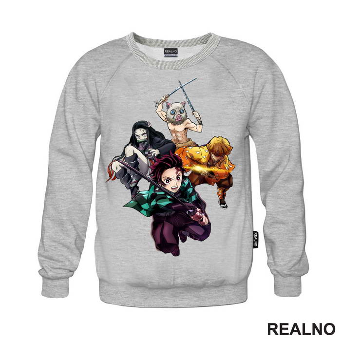 Tanjiro, Nezuko, Inosuke And Zenitsu - Travelling Companions - Demon Slayer