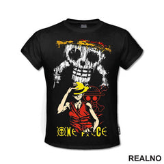 Mottled Skull And Luffy - One Piece