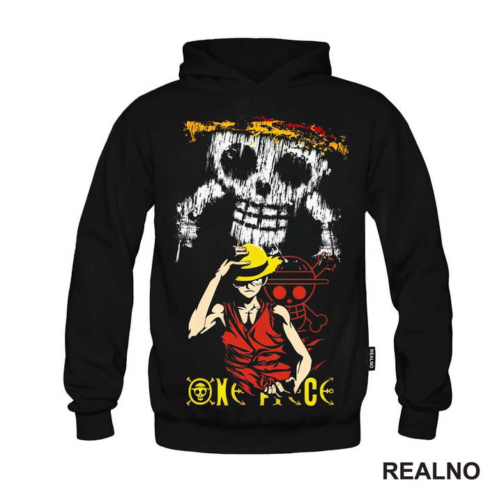 Mottled Skull And Luffy - One Piece