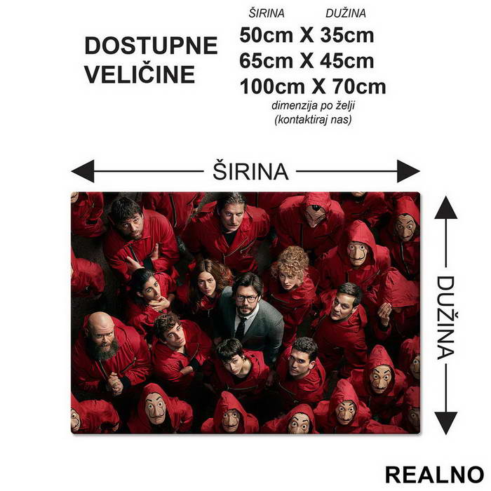 Group - La Casa de Papel - Money Heist - Podmetač za sto