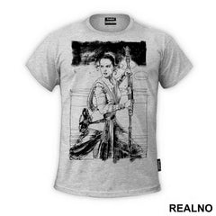 Rey - Black Drawing - Star Wars - Majica