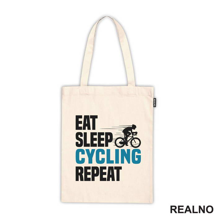 Eat, Sleep, Cycling, Repeat - Blue - Bickilovi - Bike - Majica