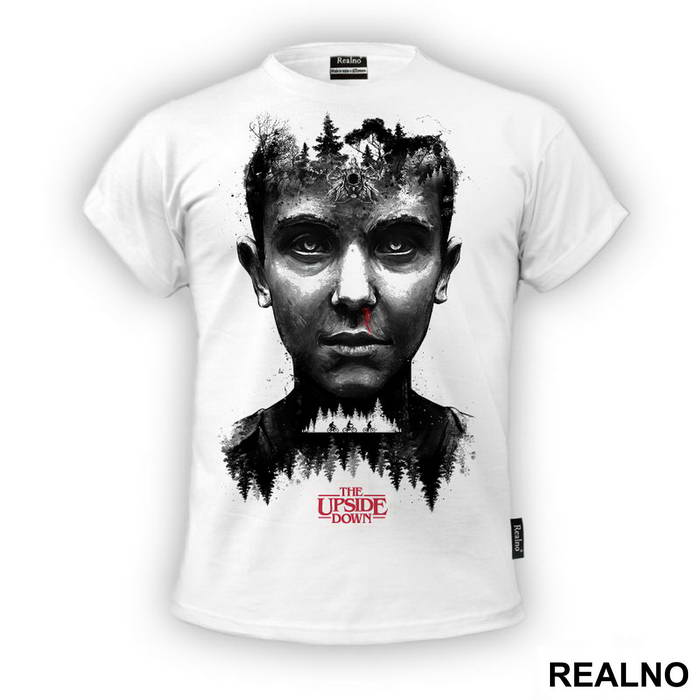 Eleven And The Upside Down - Contours - Stranger Things - Majica