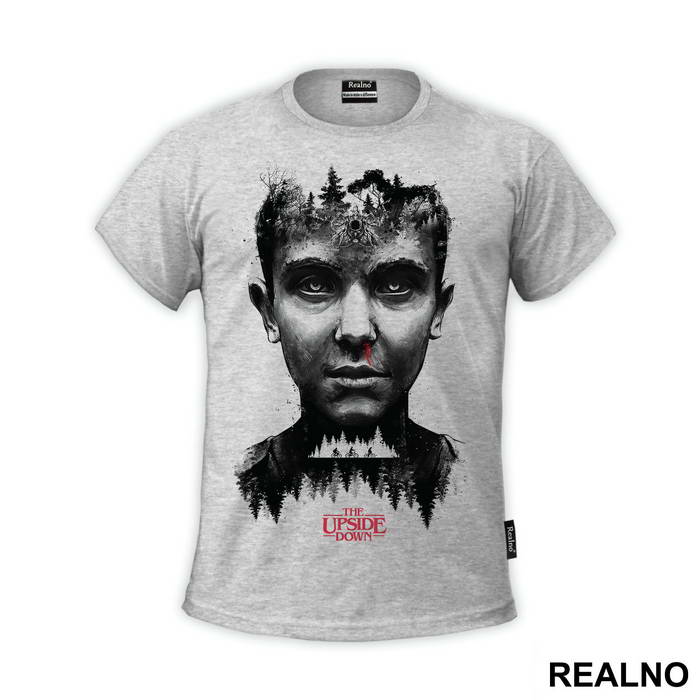 Eleven And The Upside Down - Contours - Stranger Things - Majica