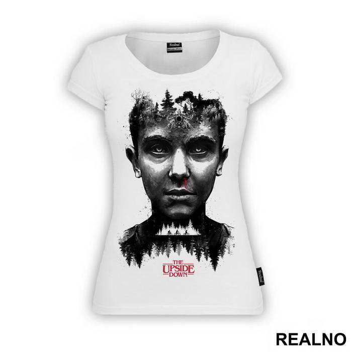 Eleven And The Upside Down - Contours - Stranger Things - Majica