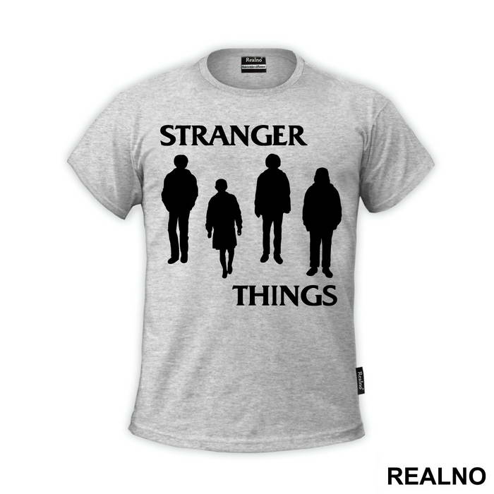 Black Silhouettes - Stranger Things - Majica