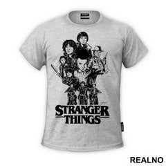 Black Drawing - Stranger Things - Majica