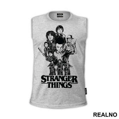 Black Drawing - Stranger Things - Majica