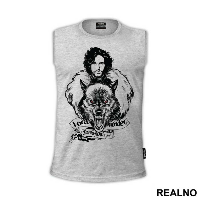 Lord Commander - Jon Snow And Ghost - House Stark - Game Of Thrones - GOT - Majica