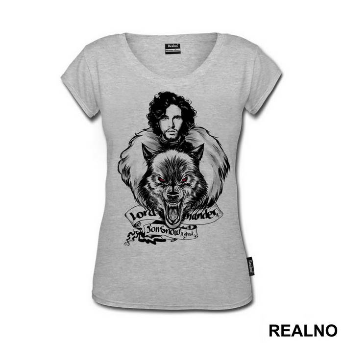 Lord Commander - Jon Snow And Ghost - House Stark - Game Of Thrones - GOT - Majica