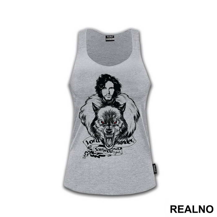 Lord Commander - Jon Snow And Ghost - House Stark - Game Of Thrones - GOT - Majica