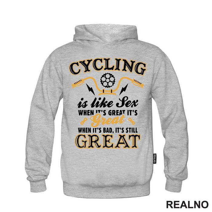 Cycling Is Like Sex - Handlebar - Bickilovi - Bike - Majica
